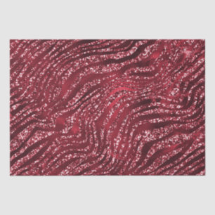 Papel De Seda Patrón de rayas de tigre con brillo rojo