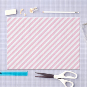 Papel De Seda Patrón de rayas diagonales blancas y rosas
