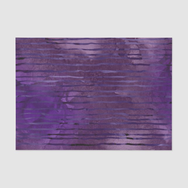 Papel De Seda Patrón de rayas púrpura (Anverso)