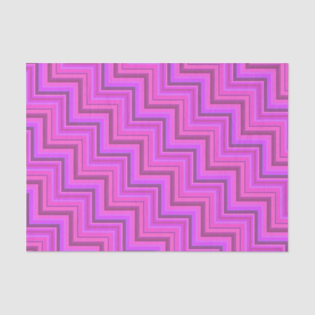 Papel De Seda Patrón de rayas rosas (Anverso)