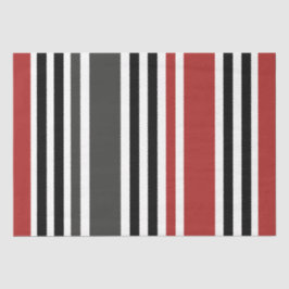 Papel De Seda Patrón de rayas verticales grises y rojas de color
