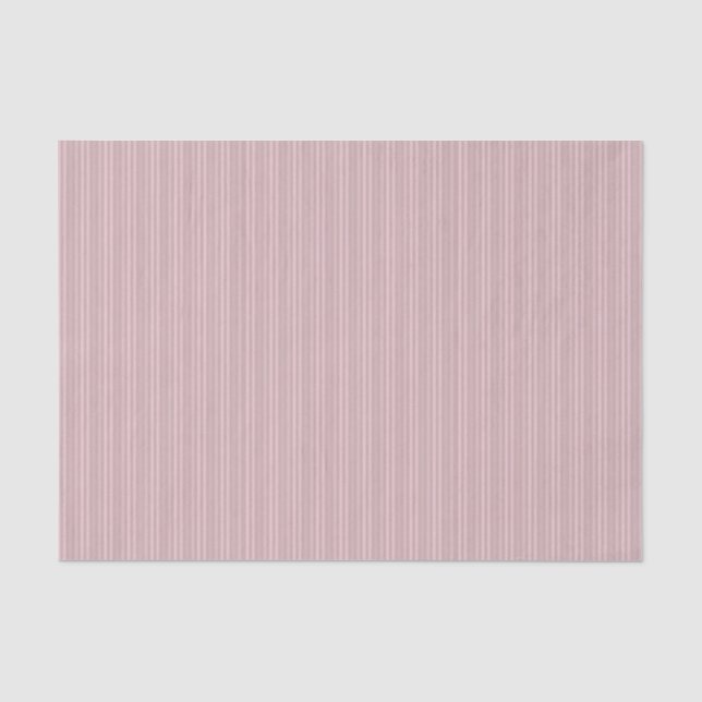 Papel De Seda Patrón de Rayas Verticales Rosadas Dulces (Anverso)