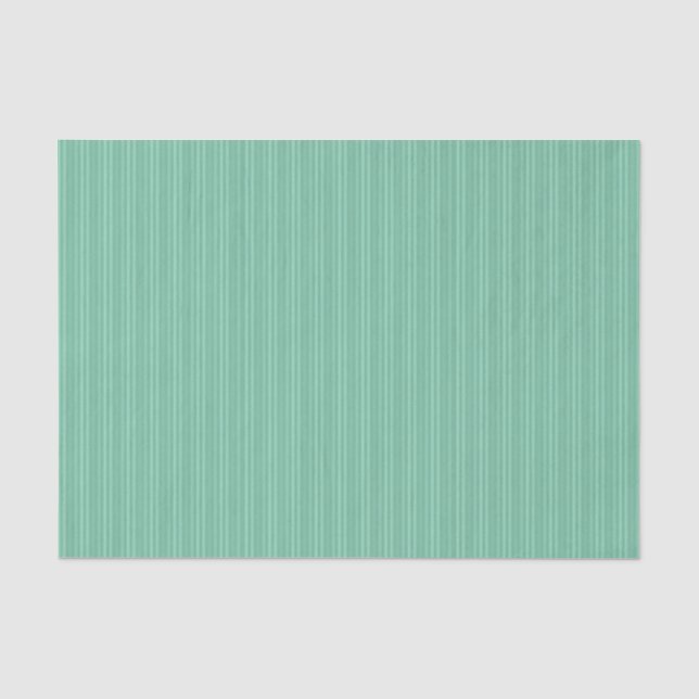 Papel De Seda Patrón de Rayas Verticales Verde Menta (Anverso)
