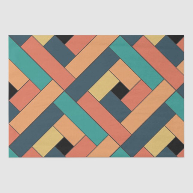 Papel De Seda Patrón de rectángulo (ver2) con detalle de Persona (Anverso)