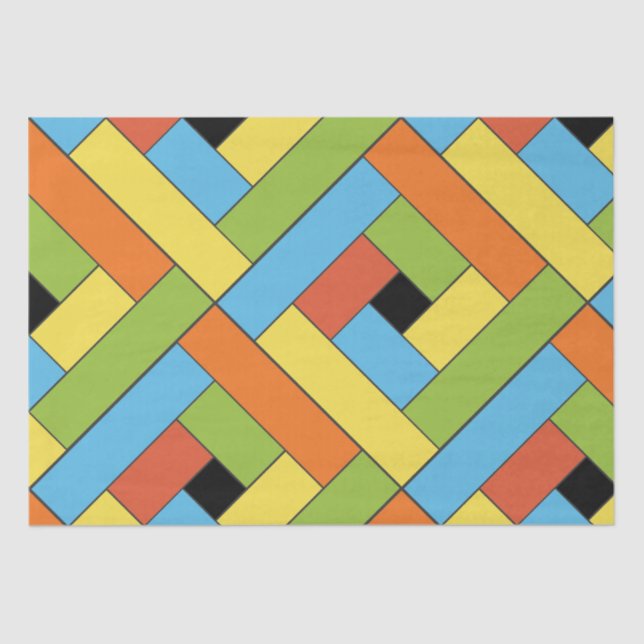 Papel De Seda Patrón de rectángulo (ver8) con detalle de Persona (Anverso)