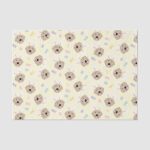 Papel De Seda Patrón de recuperación de oro de conejo de pascua