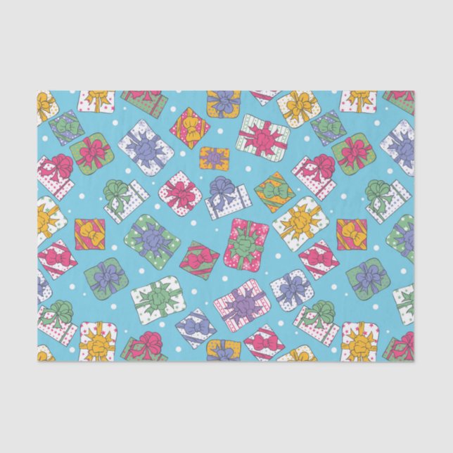 Papel De Seda patrón de regalos de los navidades (Anverso)