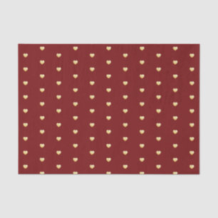 Papel De Seda Patrón de Relieve metalizado falso de Gold Hearts 