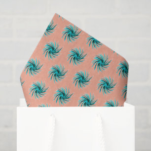 Papel De Seda Patrón de remolino - Verde azulado azul melocotón 