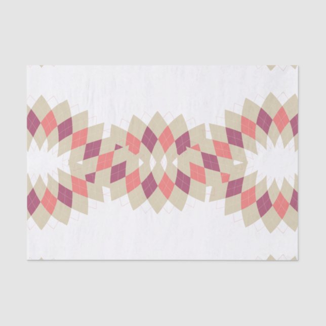 Papel De Seda Patrón de remolque de diamantes (Anverso)