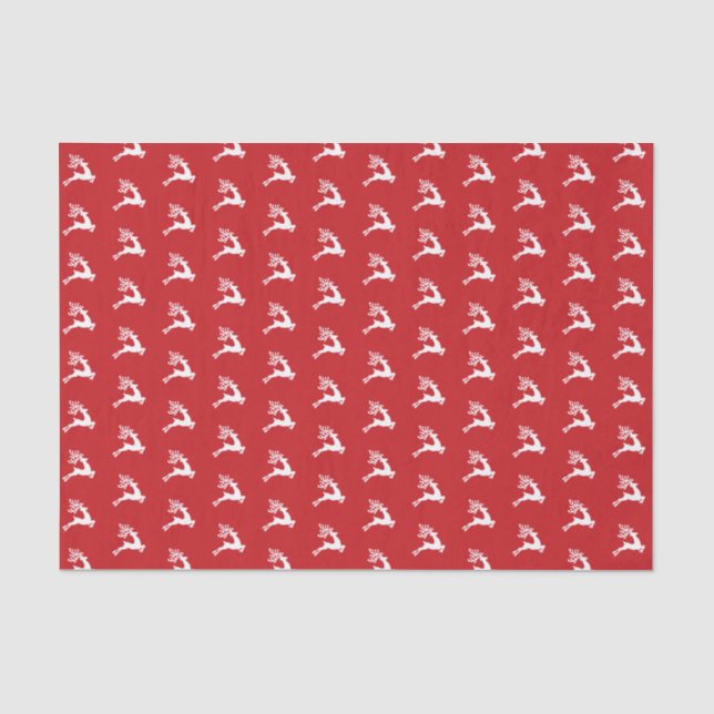 Papel De Seda Patrón de renos que salta (Anverso)
