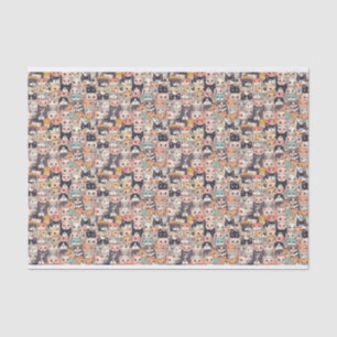 Papel De Seda Patrón de repetición de gatos animales