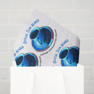 Papel De Seda Patrón de repetición de la Copa Azul y del Saucer