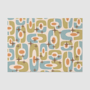 Papel De Seda Patrón de resumen cósmico moderno Retro Mid Centur