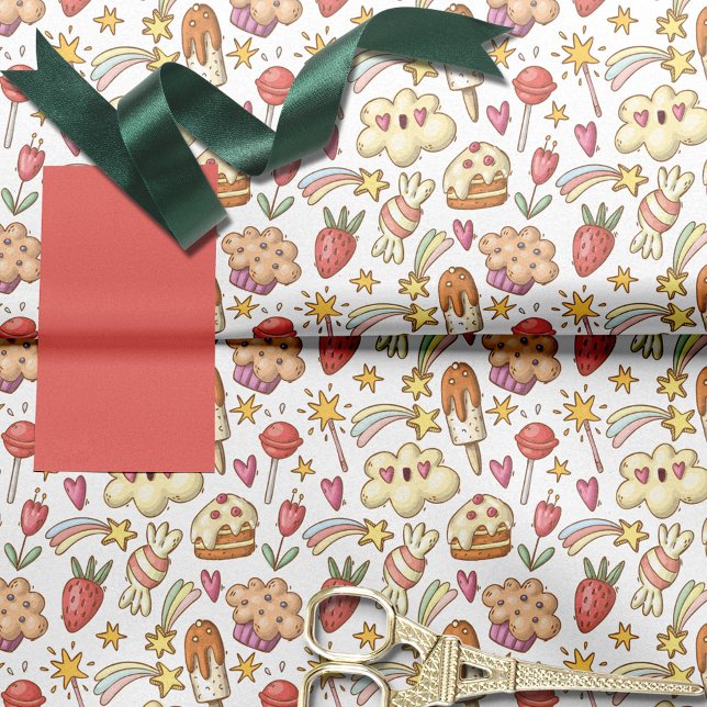 Papel De Seda Patrón de Retos de Yummy y Arcos de Lluvia (Subido por el creador)