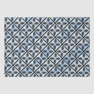 Papel De Seda Patrón de roble de la carta azul