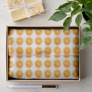 Papel De Seda Patrón de Rodajas de Naranja