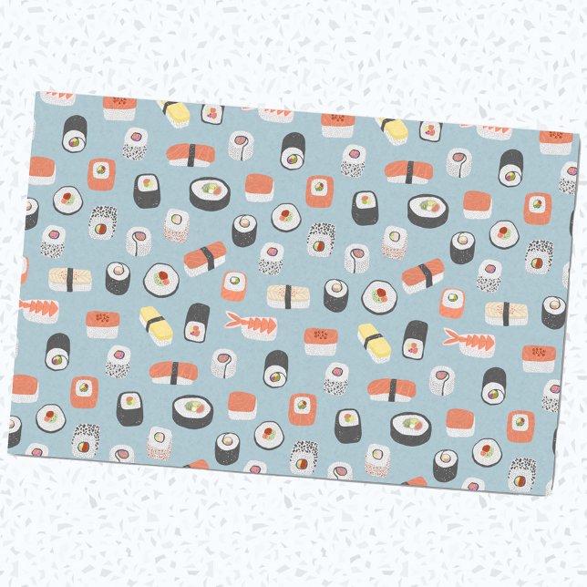 Papel De Seda Patrón de rollo Sushi Nigiri Maki (Subido por el creador)