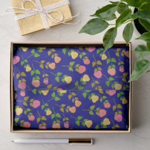Papel De Seda Patrón de rosa azul bonita
