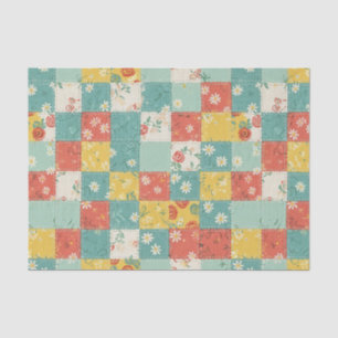 Papel De Seda Patrón de rosa de primavera pastel