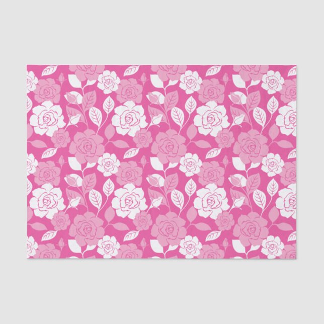 PAPEL DE SEDA PATRÓN DE ROSA (ROSA) (Anverso)