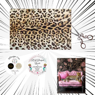 Papel De Seda Patrón de roseta de piel de leopardo en decoupage 