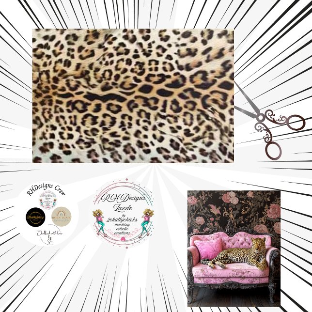 Papel De Seda Patrón de roseta de piel de leopardo en decoupage  (Subido por el creador)