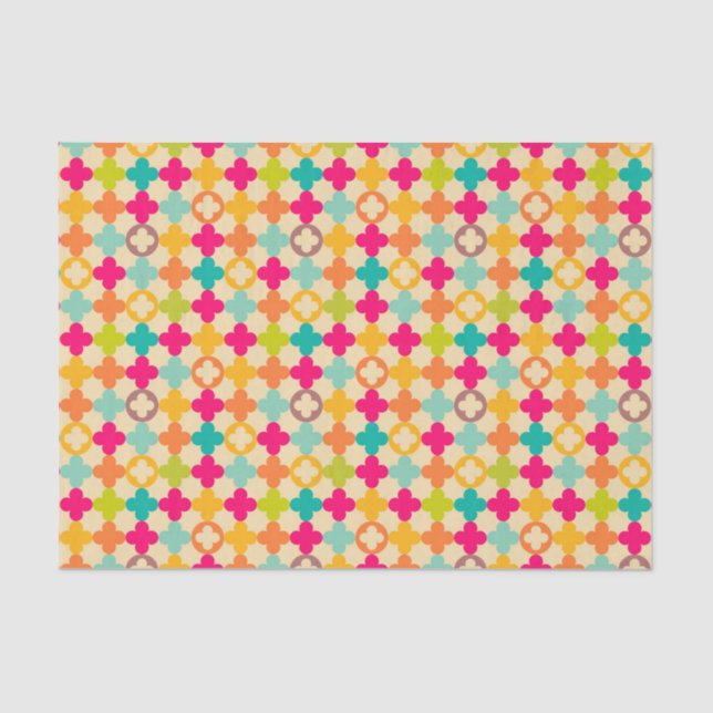 Papel De Seda Patrón de rosette medieval de época (Anverso)