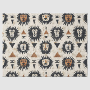Papel De Seda Patrón de safari de león tribal