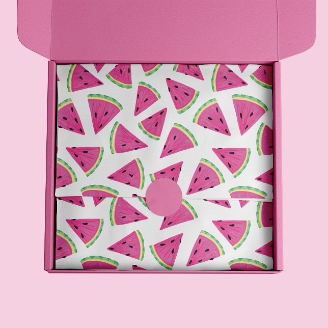 Papel De Seda Patrón de sandía (Tropical watermelon fruit pattern tissue paper)