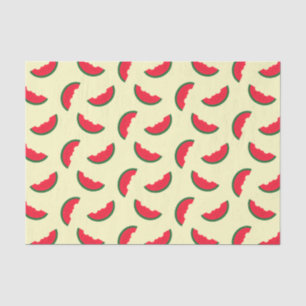Papel De Seda Patrón de sandía roja divertida de verano