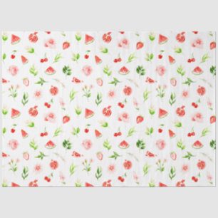 Papel De Seda Patrón de sandía y granada
