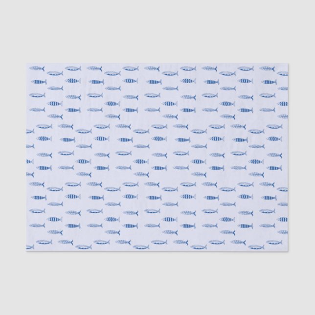 Papel De Seda Patrón de Sardinas (Anverso)