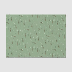 Papel De Seda Patrón de Saxofón Alto en Verde