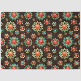 Papel De Seda Patrón de Seamless Brooches Étnicos