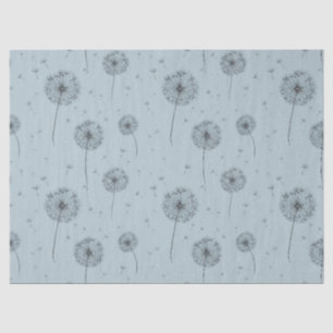 Papel De Seda Patrón de semilla de diente de león minimalista az