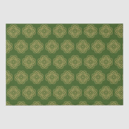 Papel De Seda Patrón de Shamrock Celta Gold