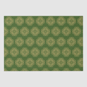 Papel De Seda Patrón de Shamrock Celta Gold
