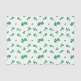 Papel De Seda Patrón de Shamrock irlandés verde degradado