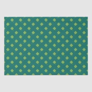 Papel De Seda Patrón de shamrock verde