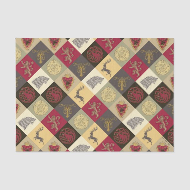 Papel De Seda Patrón de Sigil de Juego de Tronos (Anverso)