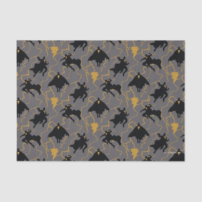 Papel De Seda Patrón de silueta negro de Adam Lightning (Anverso)