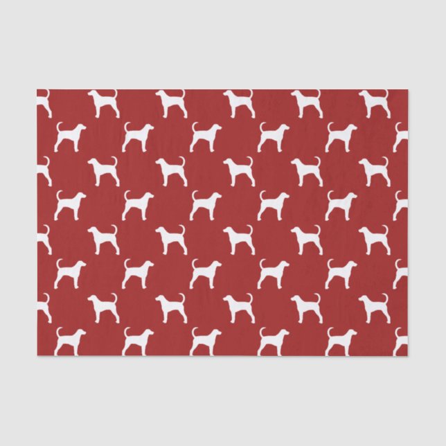 Papel De Seda Patrón de siluetas de American Foxhound (Anverso)