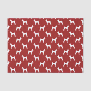 Papel De Seda Patrón de Siluetas de Basenji Rojo