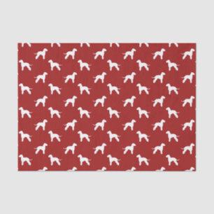 Papel De Seda Patrón de Siluetas de Bedlington Terrier