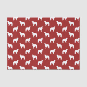 Papel De Seda Patrón de siluetas de Borzoi Rojo