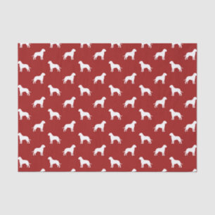 Papel De Seda Patrón de Siluetas de Bullmastiff Rojo