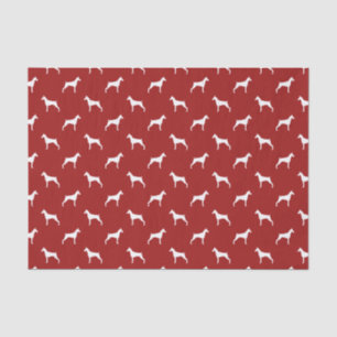 Papel De Seda Patrón de siluetas de Doberman Pinscher Rojo