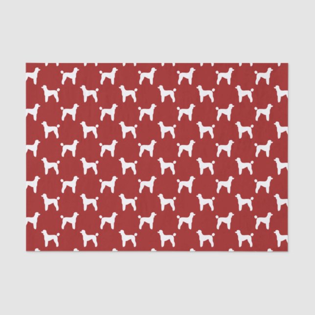 Papel De Seda Patrón de siluetas de podle estándar rojo (Anverso)