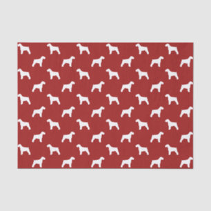 Papel De Seda Patrón de Siluetas de Schnauzer Rojo